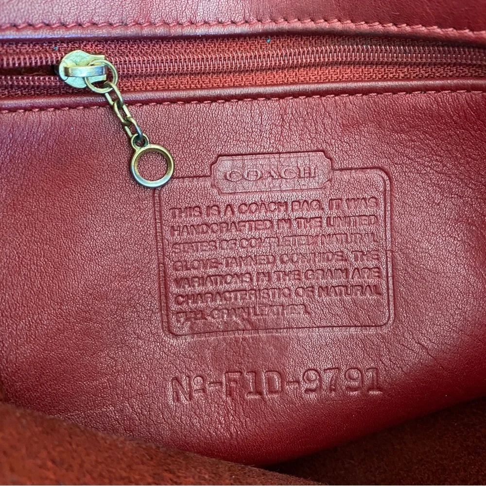 Vintage coach Leather Backpack red
